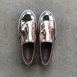 Steve Madden Rose Gold Slip On Sneakers